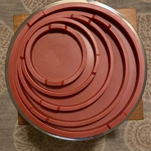 Wolfgang Puck nesting stainless steel mixing bowls, set of 5. Like new